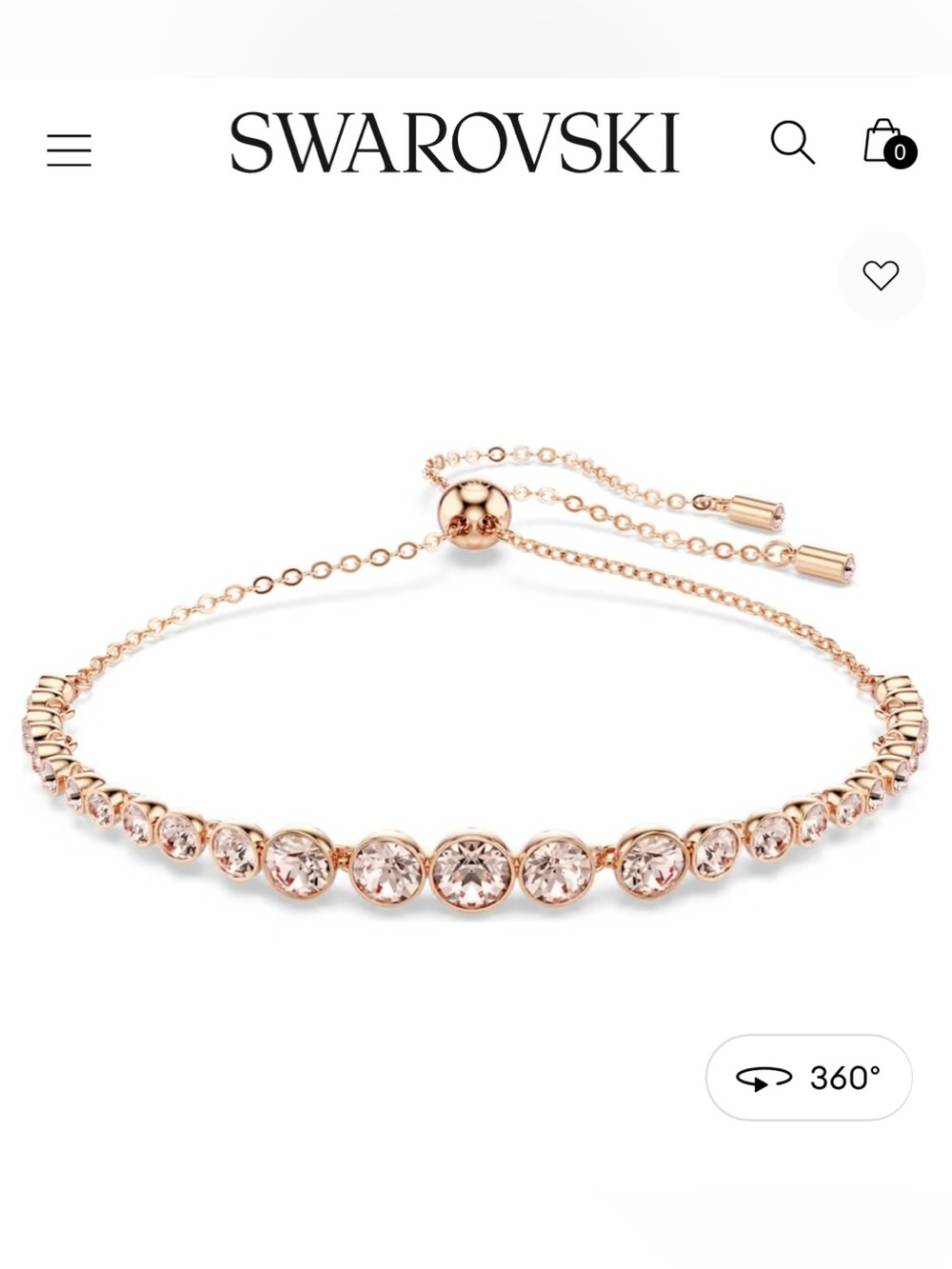 Swarovski Imber Emily Bracelet 18K Rose Gold Finish-Brand New Original Package